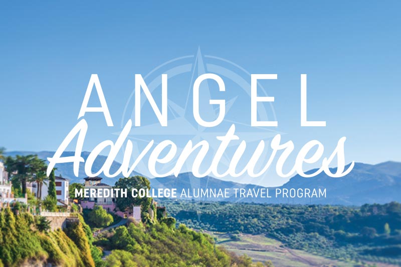 Angel Adventures travel photo over a Sansepolcro scenery shot.