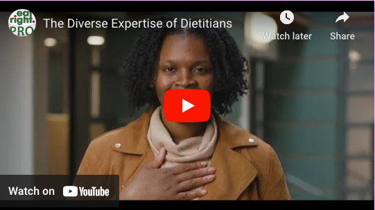 Learn more about how (and why!) to become a registered dietitian nutritionist in this video from the Academy of Nutrition and Dietetics, featuring Meredith alumna Kameron Rowe, MS, RDN, CDN.
