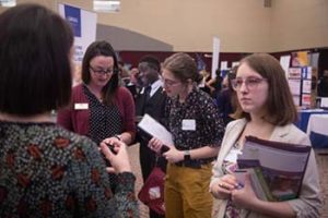 students at career fair.
