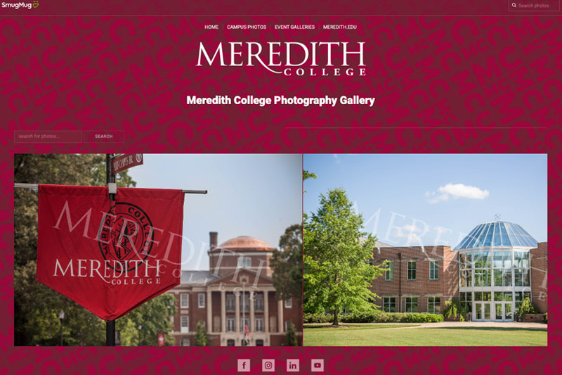 Meredith College Smug Mug Home Page