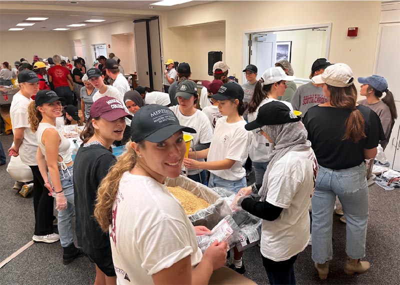 Students Prepping Food