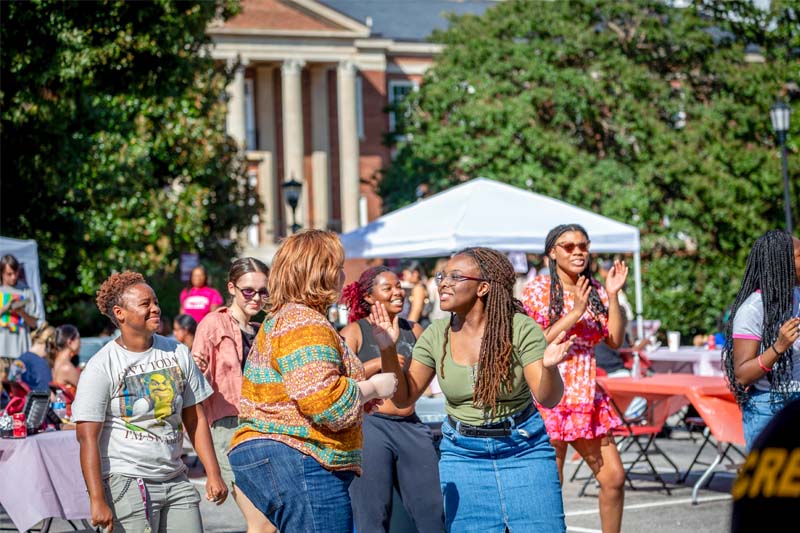 Students enjoy music during Sizzlin' September Street Fest